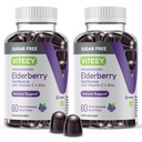 VITEJSKO Sambucus Staršie plody Gummy pre dospelých & Teens + Zinok a vitamín C - bez cukru - Imunitná podpora a booster bylinné doplnky - Vegan, bez lepku, želatína, bez GMO, Chewable Berry Ochutené