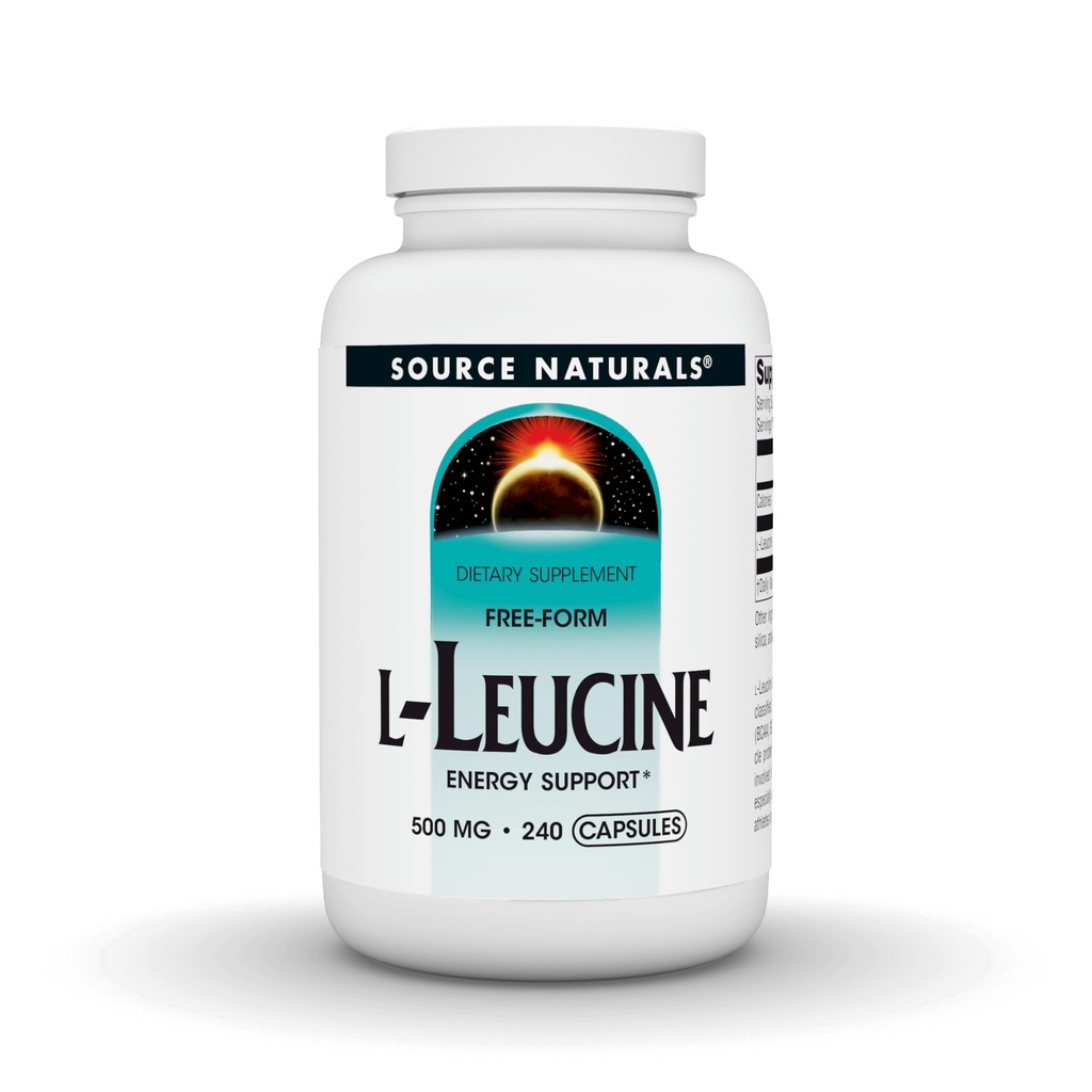 Zdroj Naturals L-Leucine, Energy Support*, A Free Form Essential Amino Acid Supplement for Energy Support - 240 Kapsule