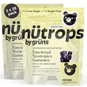 Original 28 pack Nutrops+ Sugar Free 28 pack Nutrops, 2x28 pack, Functional Nootropic Nutritional Gummies with more mushroom concentration, Lion's Mane, Reishi, Chaga, Cordycepts, for memory & focus