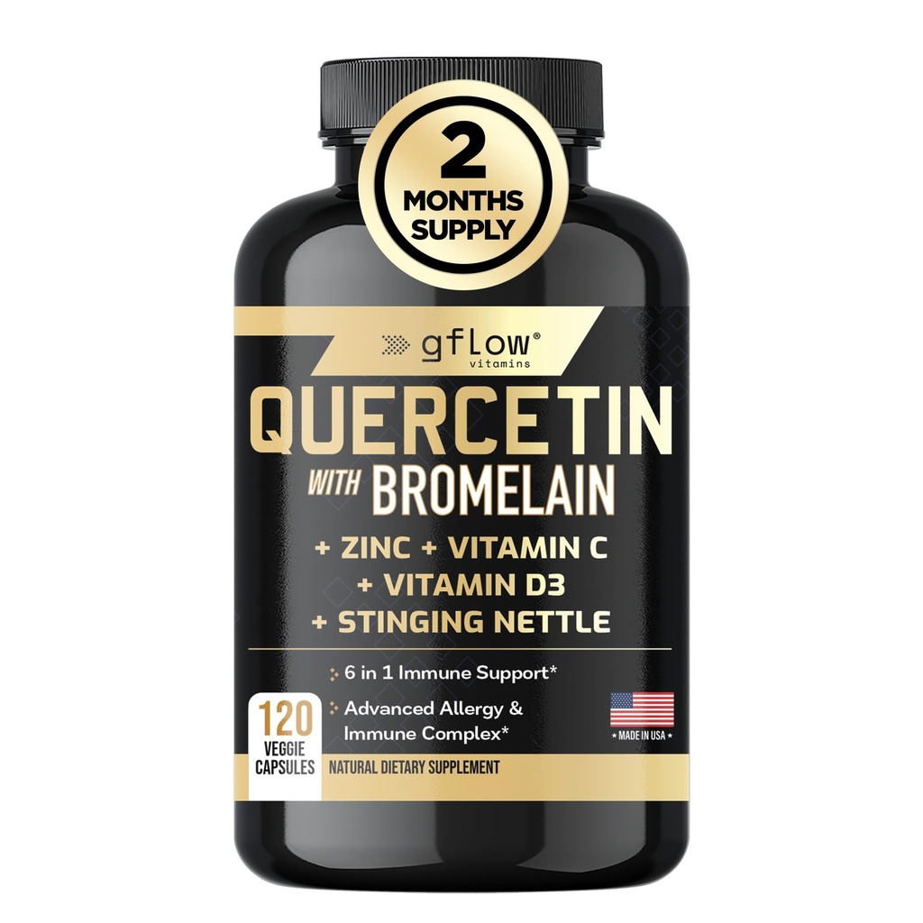 Quercetin s hypromelínom, Stinging Nettle Supplement, Zinok Vitamín C vitamín D 