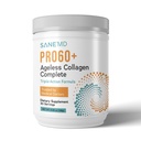 SANE MD PRO60+ Collagen Peptides Powder - Multi-Collagen Types I, II, III, V & X with Biotin, Vitamin C & Hyaluronic Acid, Grass-Fed, Unflavored, Daily Support 60+