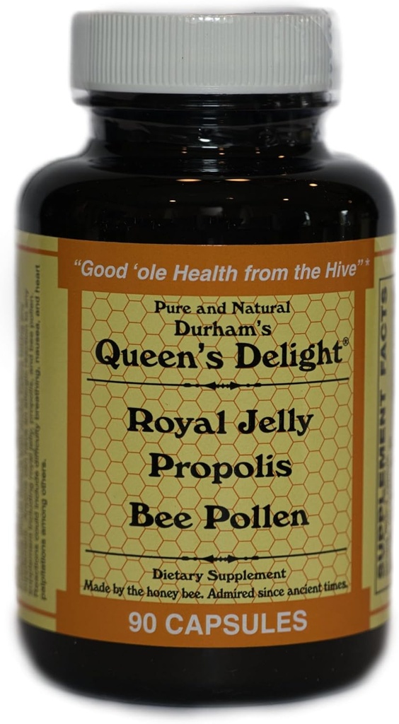 Durham's Queen's Delight (Royal Jelly 1000mg, Propolis 600mg, Beepollen 1500mg) v 3 denných kapsulách