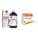 Garden of Life Organics Plant-Based Elderberry Immune Sirup 6.59 fl oz (195 Ml) & Boiron Oscillococinum pre úľavu od flu-ako príznaky telesnej bolesti