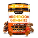 2500 MG Mushroom Gummies, 14 in 1 Blend with Lions Mane, Cordyceps, Turkey Tail, Reishi, Chaga, Maitake, Zinc, Vitamin C and B, Mushroom Gummies for Adults (60 Count, Pineapple)