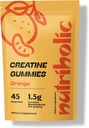Monohydrát kreatínu Gummy pre mužov a ženy - Ľahko sa Digest, Vegan, Gluten-free, non-GMO, 1,5 g kreatín per Gummy - 45ct (45 gróf, Orange)