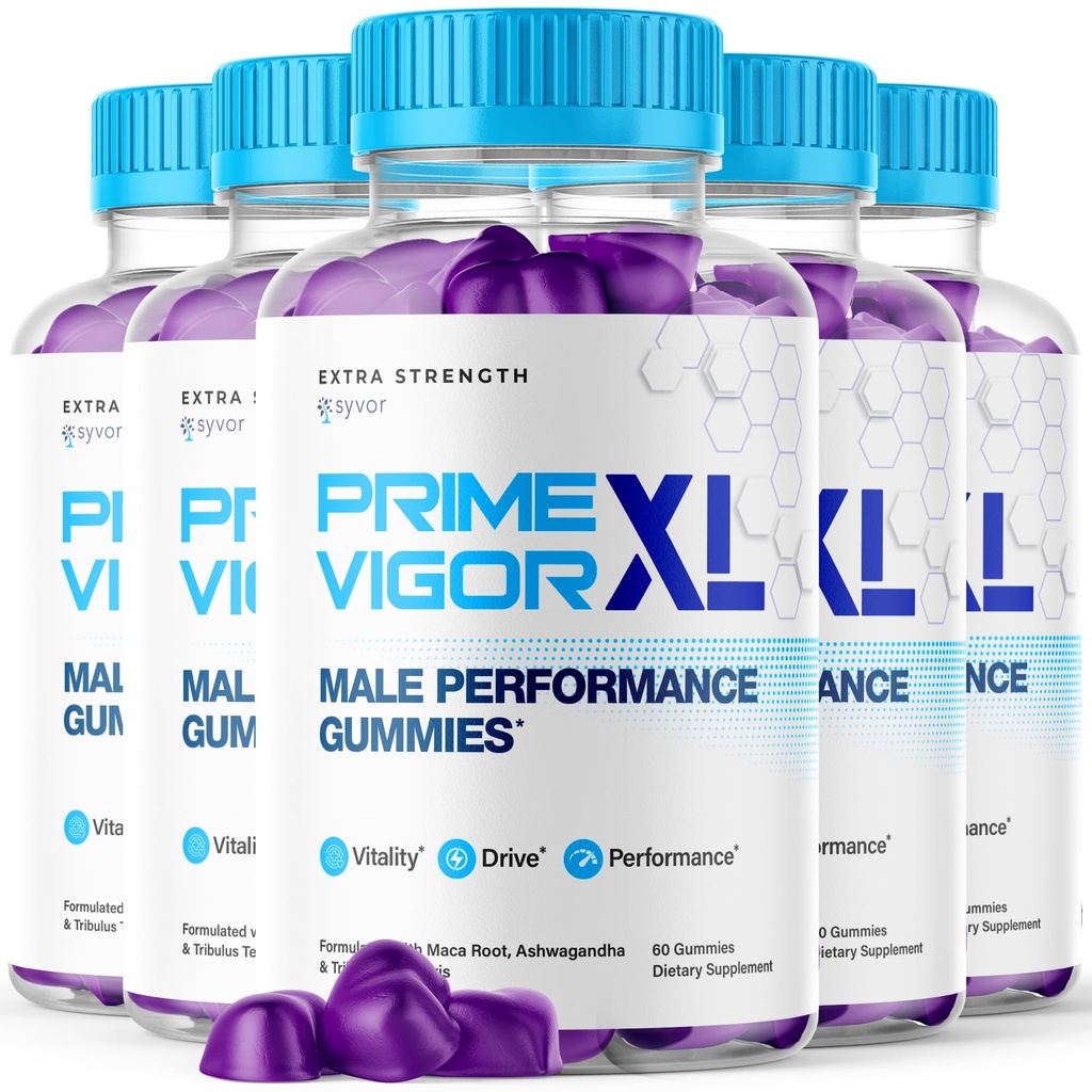 (5 Pack) Prime Vigor XL Gummies, Prime VigorXL Maximum Strength 1000 MG Supplement, PrimeVigor XL Natural Advanced Formula Gummys Chews Vitamin Prime Vigor Delicious Daily Gomitas (300 Gummies)