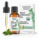 Wild Oregano Oil Organic - 100% Pure Neriedený Organic Wild Oregano Oil s 86-90% Carvatrol, Immune Support - Plant-Based, Bylinný doplnok - Vegan, Non GMO, Gluten Free, 1fl.oz/30ml