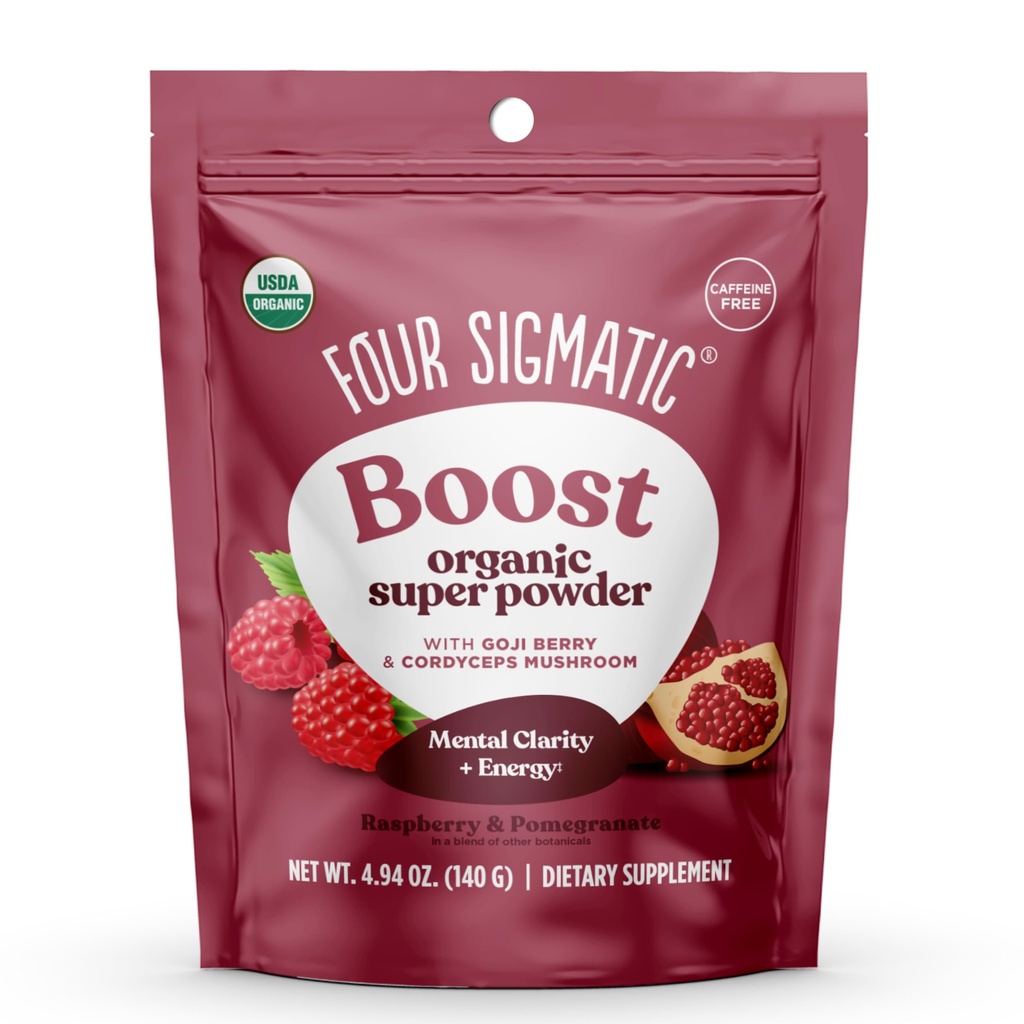 Štyri Sigmatic Perform Super prášok so super ovocie a antioxidanty červené maliny - Can