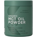 Športový výskum Organický MCT olej prášok - Keto & Vegan MCTs C8, C10 z kokosových orechov - mastné kyseliny mozgové a telové palivo, non-GMO & Gluten Free - Unflavred, Perfect in Coffee, Tea & Protein Shakes - 10,6 oz