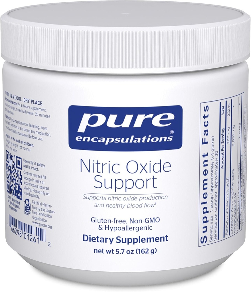 Pure Encapsulations Nitric Oxide Support | Supports Healthy Oxygen Circulation and Promotes Energy Production Within Muscles | 5.7 Ounces