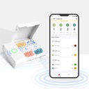 Comfytemp Medicine Box - Smart Mediciation Organizátor s bezplatnou aplikáciou, Pill Plan on Pill Box, Alarm Upozornenie, 4 veľké oddelenia, Dobíjateľné Prenosné cestovné pilulky pre medicínu / Vitamins / Doplnky