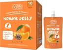Konjak Jelly Pitable Orange Flavor, Nízke kalórie (7 Kcal), 10 balení, bez lepku, Keto, bez cukru, Nízky obsah tuku, Vitamín C zdravé ovocie Snacks, Dovolenkový darček