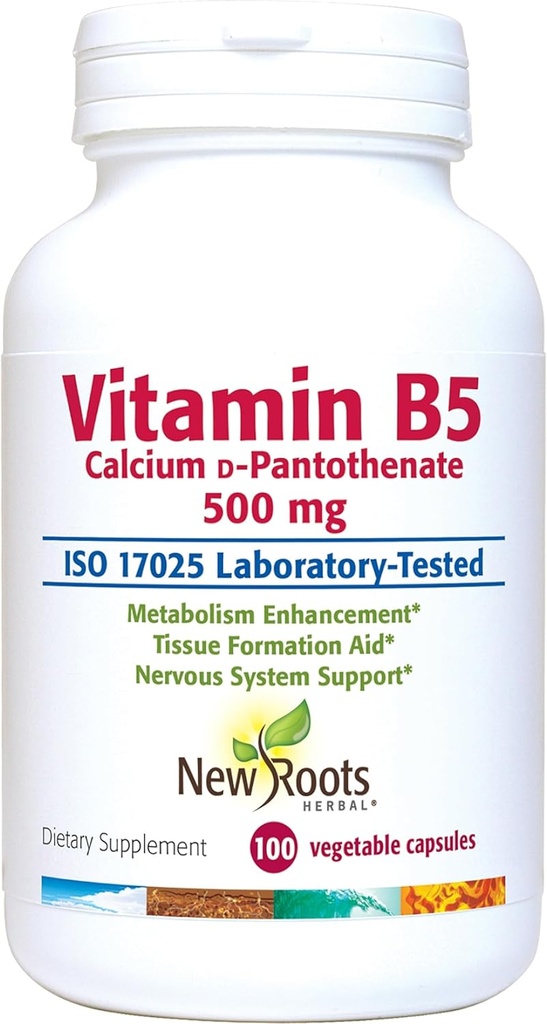 NEW ROOTS HERBAL vitamín B5 (500mg) s vápnikom 