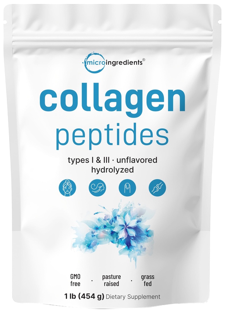 Micro Ingredients Bovine Collagen Peptides Powder, 1lb 