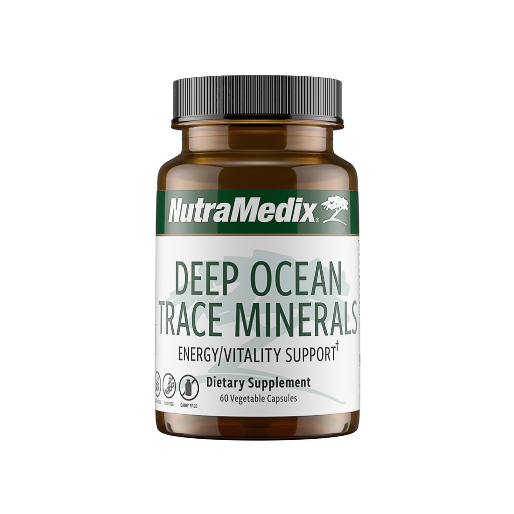 NutraMedix Hlboko oceán stopové minerály 1000 mg - Minerálne a energetické doplnky - horčík, zinok, draslík, bór, fosfor a mangán - podpora elektrolytov (60 kapsúl)