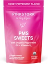 Pink Stork Organic PMS Support Sweets for Teens and Women - Jednoduché a prírodné zložky Vitamín B6 a mäta pieporná - Obdobie, Trávenie, Bloating, Mood Swings - 30 kvapky