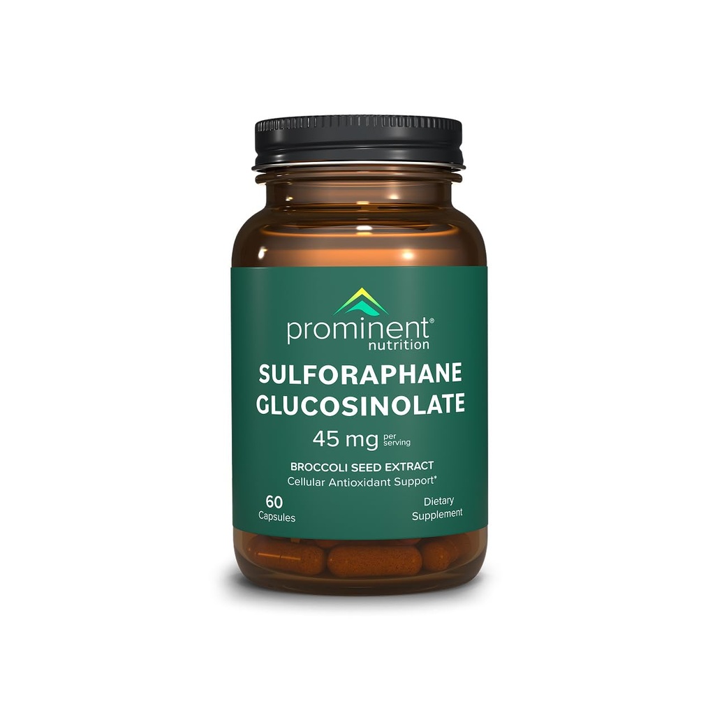 Prominentná výživa Sulforaphane Glukozinolát Supplement, Cellular Antioxidant Support, Sulforaphane Supplement 45 mg, 30-dňový zdroj - 1 balenie