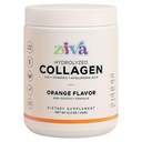 ZIVA Hydrolyzed Collagen – Orange Flavor | with Vitamin C & Hyaluronic Acid | High Potency | Dairy-Free, Gluten-Free