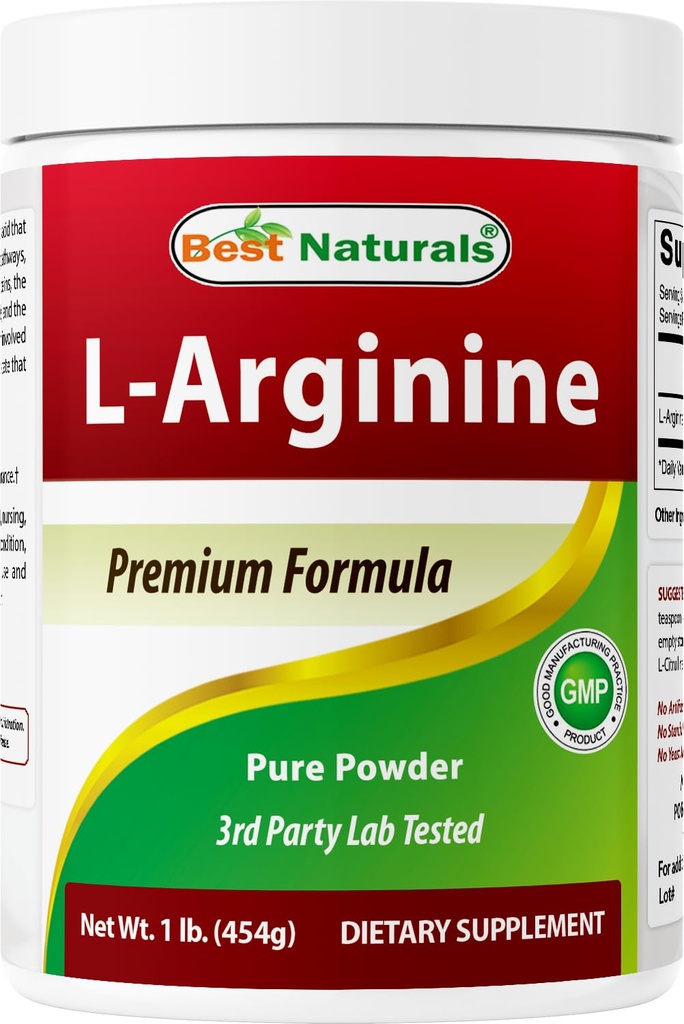 Najlepšie prírodné L-arginín prášok 1 libra - Pure Pharmaceutical Grade Free Form - Najlepšie Aminokyseliny Arginine Doplnky pre ženy a muža - Podporuje obeh a podporuje kardiovaskulárne zdravie