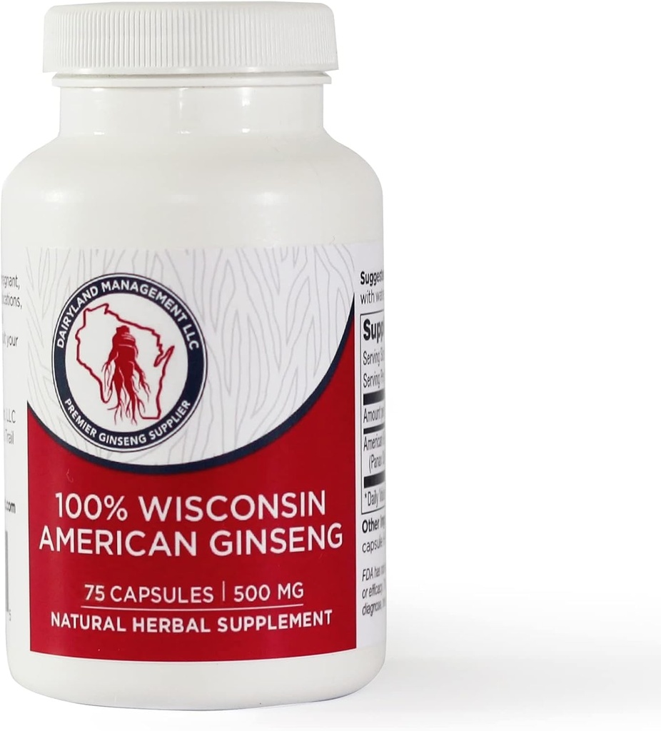 Dairyland American Ginseng Kapsule, 75 ct (2000 mg) 
