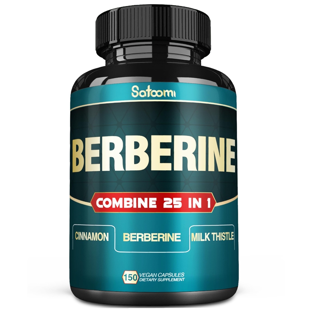 Satoomi 25in1 Berberine Supplement - Berberine Hcl - Ceylon škorica - mlieko bodliaka a ďalšie