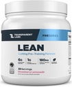 Transparent Labs Lean Pre-Workout - Body Recomposition Pre Workout for Men and Women with Acetyl L-Carnitine, Beta Alanine Powder, & PurCaf Organic Caffeine Powder - 30 Servings, Strawberry Lemonade