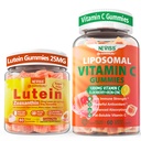 NEVISS 1Pack Lipozomálny vitamín C 1000mg Gummy + 1Pack Lutein Zeaxantin Supplements Gummies