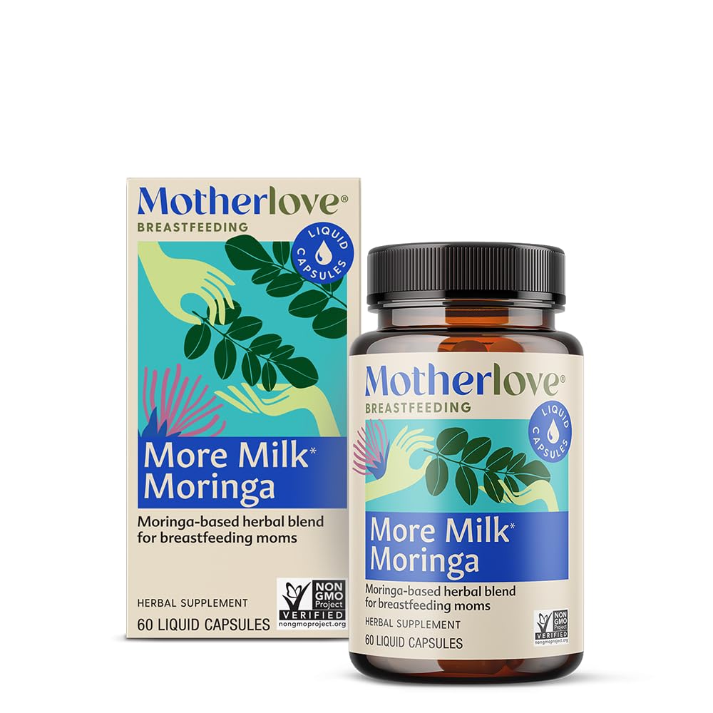 Materská láska Viac mlieka Moringa (60 Liquid caps) Moringa-Based Laktácia Dodatok k podpore Dojčenie Supply