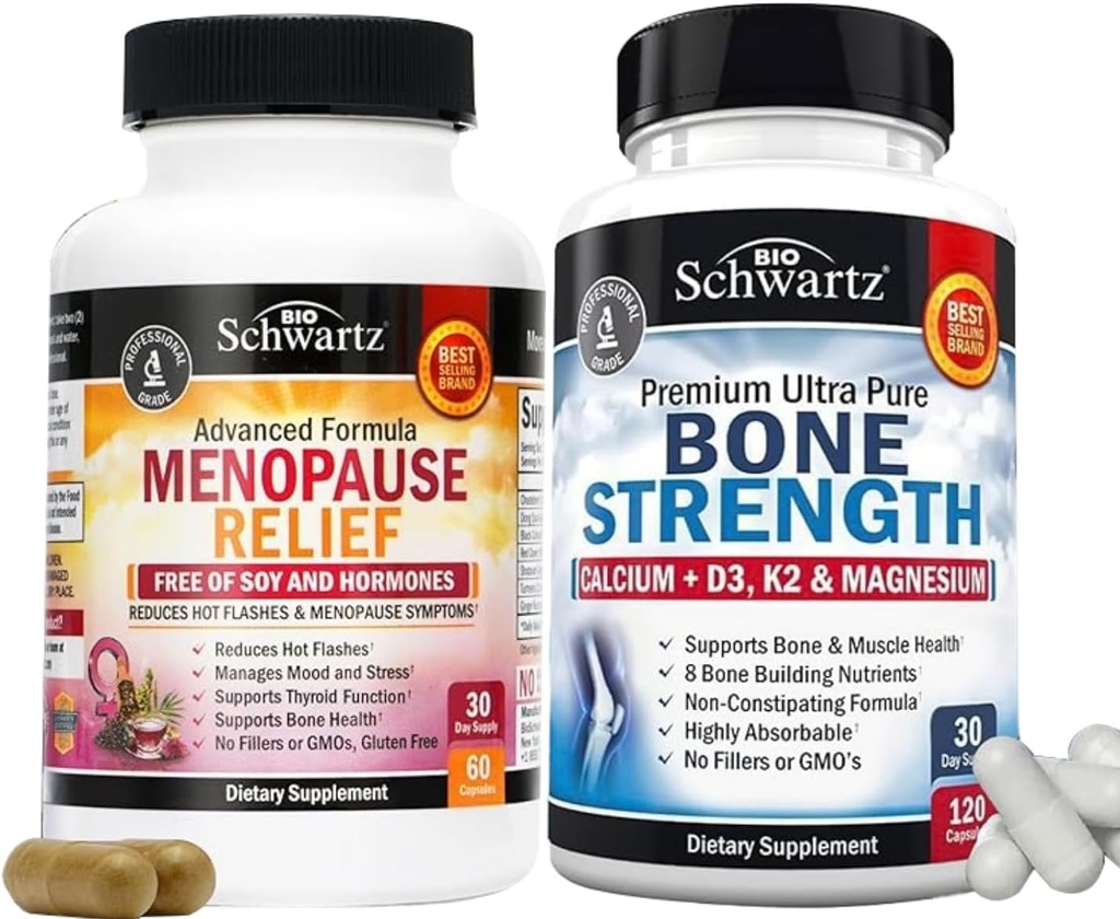 BioSchwartz Advanced Strength Pre a probiotiká Supplement with Digestive Enzymes (2 mesiace dodávky) Plus vitamín B komplex s vitamínom C (2 mesiace dodávky)