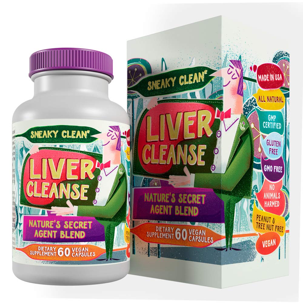 Pečeň Cleanse Support Supplement w Milk Thitle - Príroda tajný agent Blend - 60 Vegan Kapsule