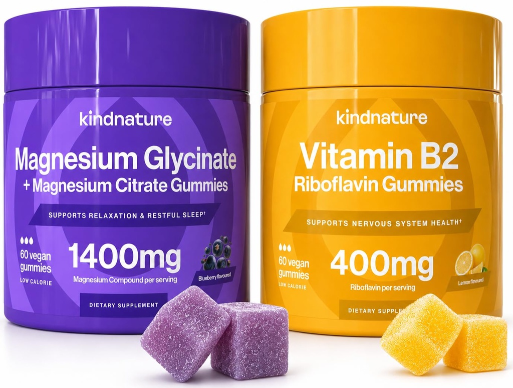 druhnature Migréna Relief Power Duo: B2 & Magnézium Gumies Bulle