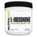 NutraBio L-arginín Supplement, 750mg Prekurzor oxidu dusnatého, podporuje prietok krvi, cievne zdravie, a rast svalov, 250g