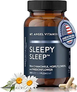 Anjel vitamíny - ospalý spánok - prírodná spánková pomôcka pre dospelých s Melatonínom a rastlinnými extraktmi - Non-Habitual sleep Supplement - 60 kapsúl