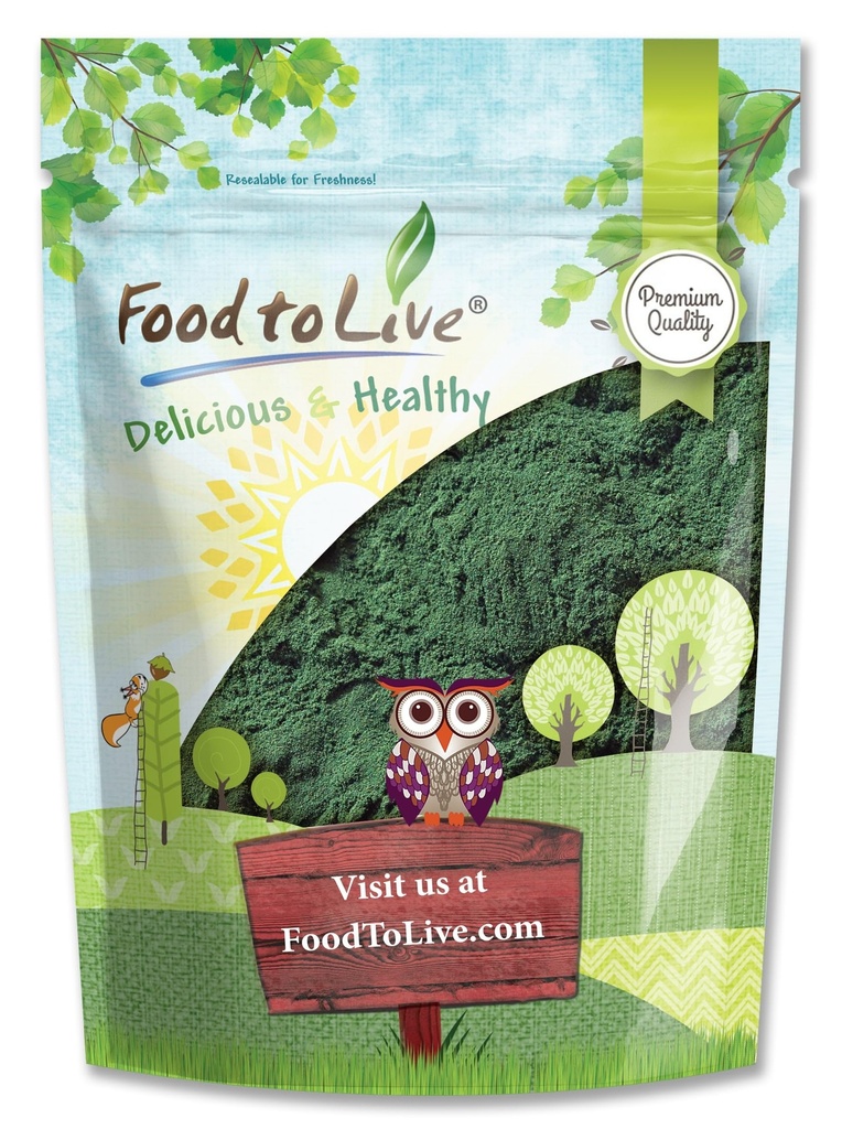 Jedlo pre živé Chlorella prášok, 8 Ounces - Kosher, Raw Green Algae, Vegan Superfood, hromadne, Pure Vegan Green Protein, bohaté na vitamíny a minerály, Skvelé pre nápoje, čaje a smoothies