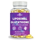 Liposomal Glutathione Softgels, Extra Strength Glutathione Supplement w. AloeVera Oil, Vitamin C & Hyaluronic Acid for Detox, Skin Whitening & Antioxidant Support, High Absorption Glutathione Formula