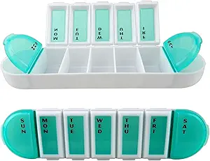 Efektívne 7-Day Pill Pripomienka Prípad pre predpis lieky, vitamíny, a doplnky - Zostaňte organizovaní a na trati s každodennou zdravotné rutiny