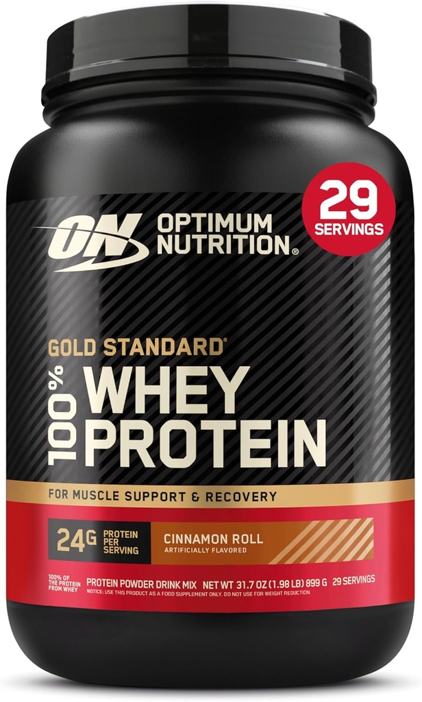 Optimum Nutrition New Flavor Gold Standard 100% Srvátka Protein prášok, Škorica roll, 2 libra (Packaging May Vary)
