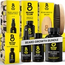 Beard Club Premium Beard Growth Kit - Growth Oil, Vitamins, Vitamin Spray & Boar Bristle Brush - Gift Set