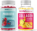 MAV NUTRITION Kolagén Gummy pre ženy a probiotické Gummies 