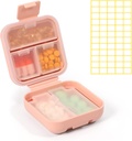 Dynippy Daily pilulky Organizátor 5 Kompartmenty Prenosné dôkaz vlhkosti Malá tabletka Prípad pre vrecko Purse Travel Pill Box Prenosná medicína Vitamínový rybí olej držiak kontajner (Pink)