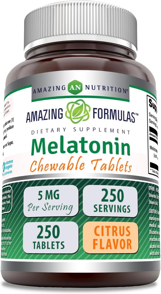 Amazing Formula Melatonin Žuvacie doplnok 5 Mg Per Serving 250 Tablets 