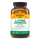 Country Life L-Lysine 1500mg Kapsule s vitamínom D & Elderberry