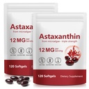 Astaxanthin 12mg, 240 Softgels, 8 Month Supply | Premium Astaxanthin Antioxidant Supplements - Supports Eye, Immune, Joint, Skin Health and Internal Circulation, Easy to Swallow, Non-GMO