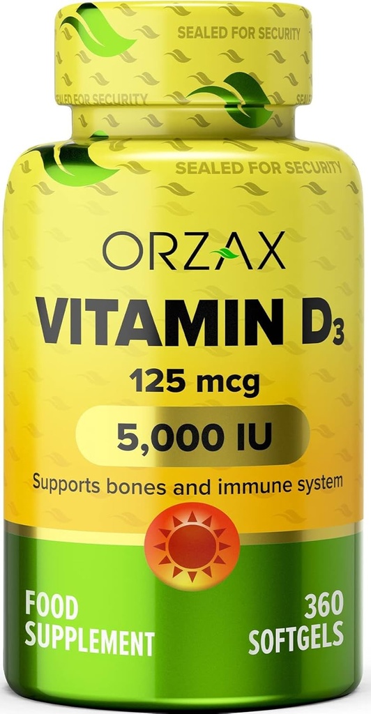 ORZAX vitamín D3 5000 iu (125 μg) 