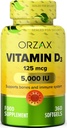 ORZAX vitamín D3 5000 iu (125 μg) 