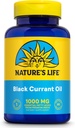 LIFE Black Currant Seed Oil 1000mg - Black Currant Oil, prírodný zdroj Omega 6 Gama Linolénová kyselina (GLA) a Omega 3 Alpha-Linolénová kyselina (ALA), 60-dňová záruka, 60 Servings, 60 Softgels