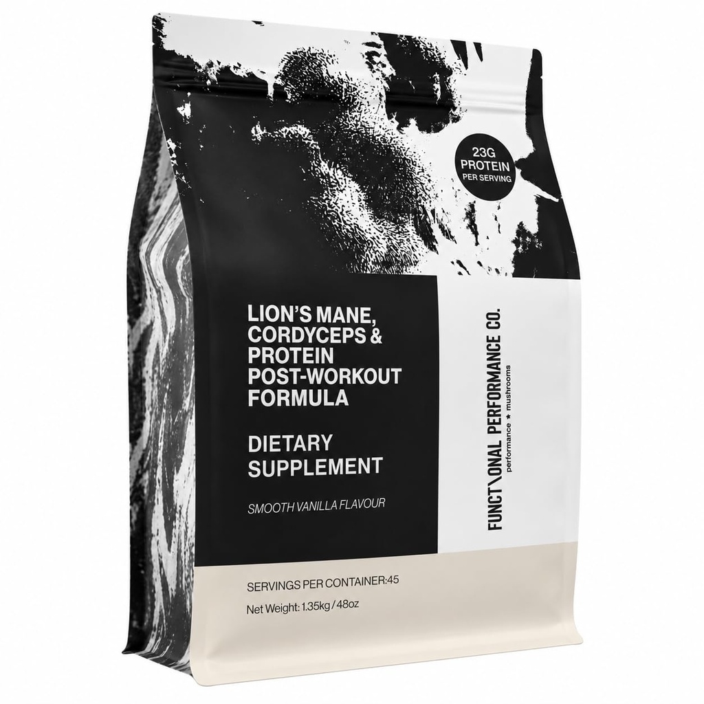 Whey Isolate Protein Powder, Grass Fed, 23g Protein per Serving with Lion’s Mane (400mg) & Cordyceps (400mg), Supports Focus, Energy & Recovery, 45 Servings, Vanilla