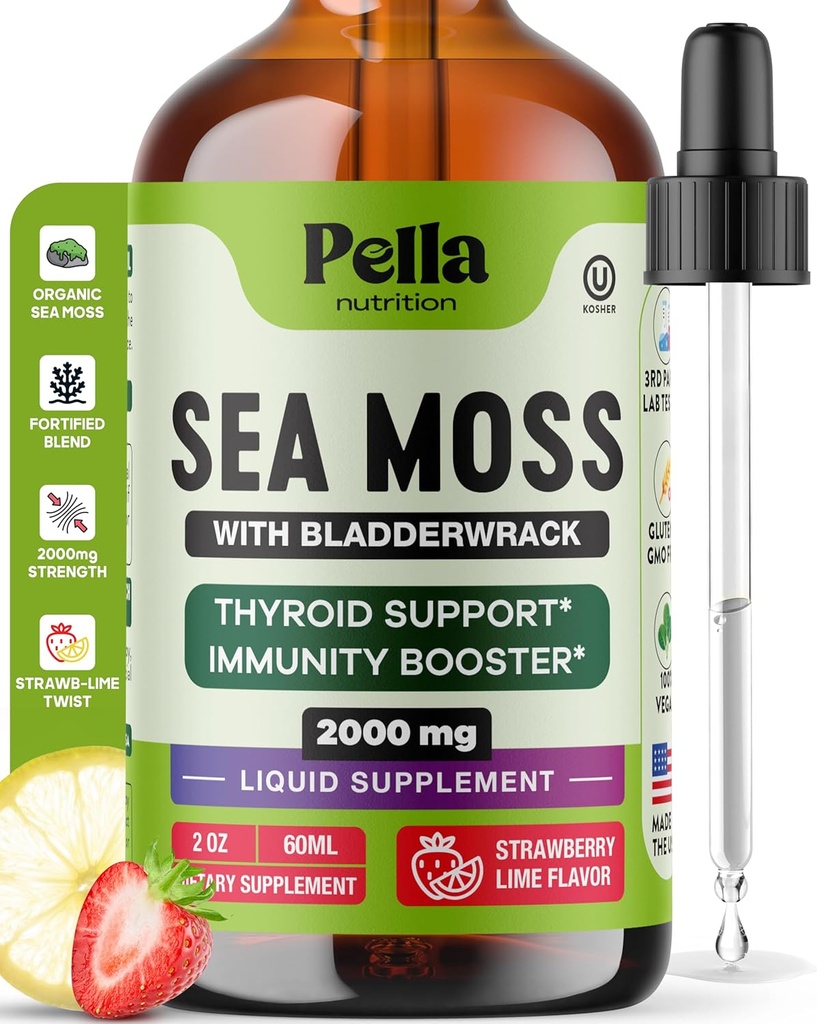 Pella Nutrition Sea Moss kvapky s Bladderwrack 