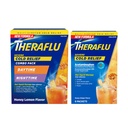 Theraflu Ťažká studená úľava horúca kvapalina prášok Combo: 12ct Daytime/Nighttime Honey Lemon chuť + 6ct Daytime med zázvor chuť