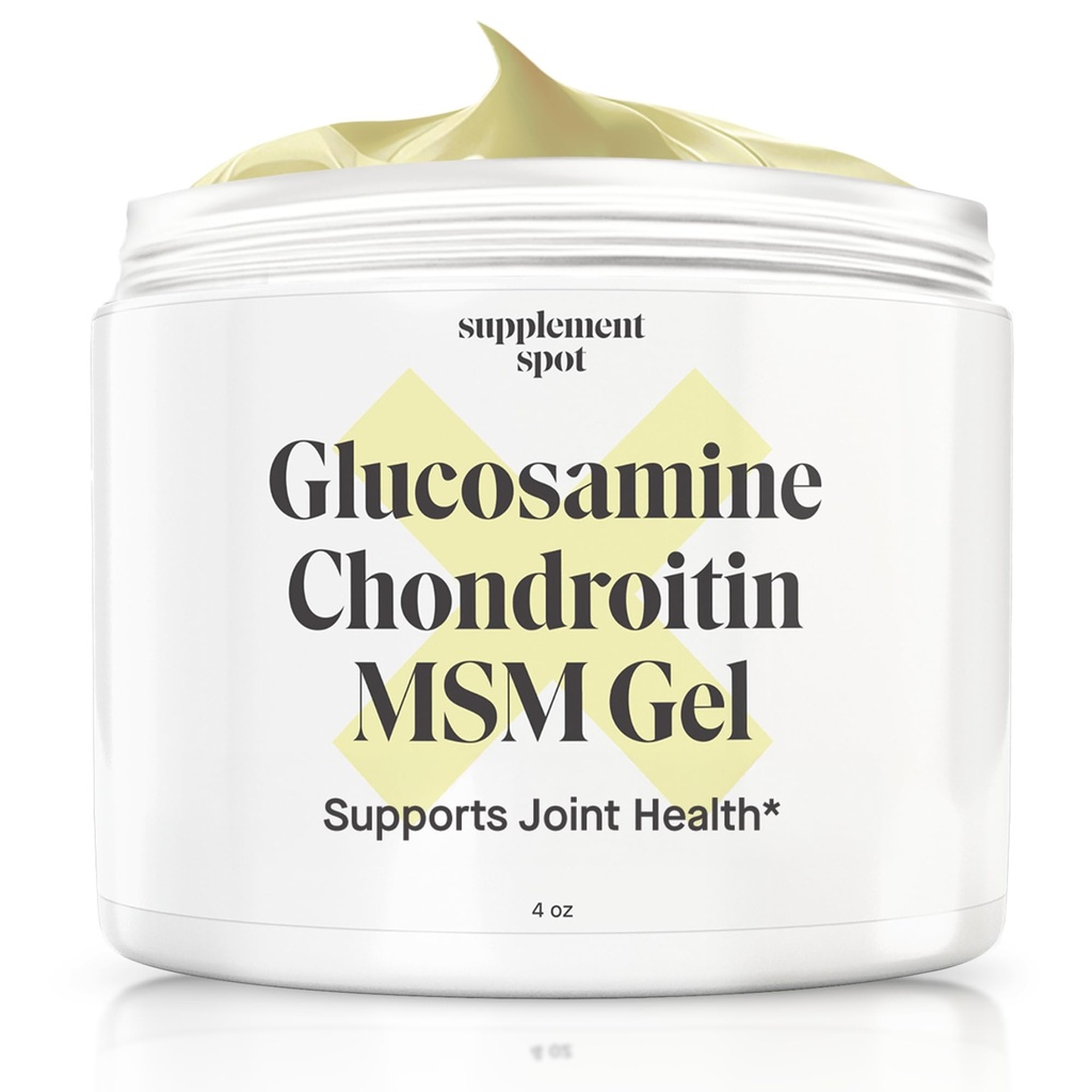Glukozamín Chondroitín MSM Gel (4 oz) - s Glukozamínom, chondroitín, MSM & Hypromelain na podporu spoločného zdravia pre ženy a mužov (90 dní dodávky)